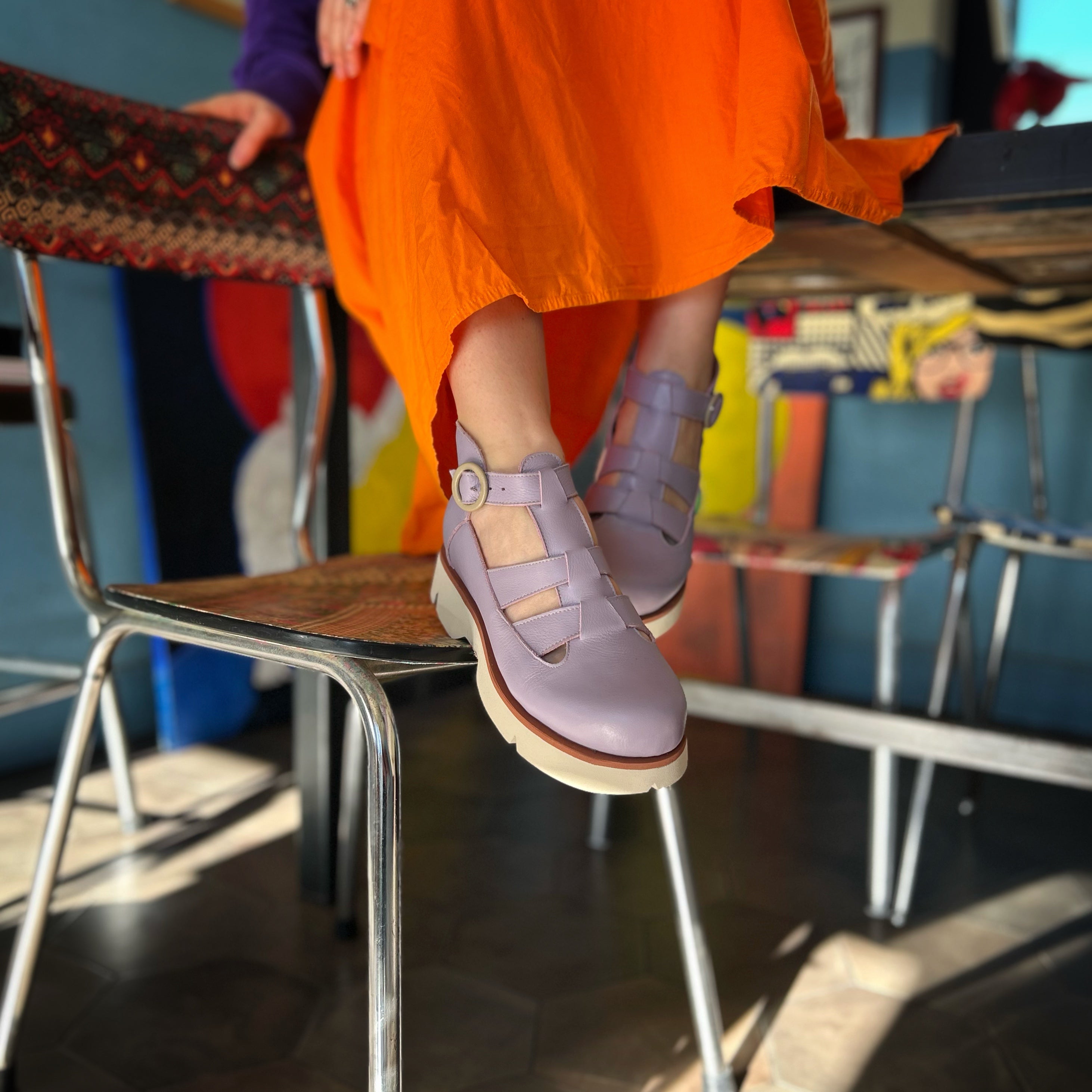 little star la marchigiana scarpa polacchino dnna lilla