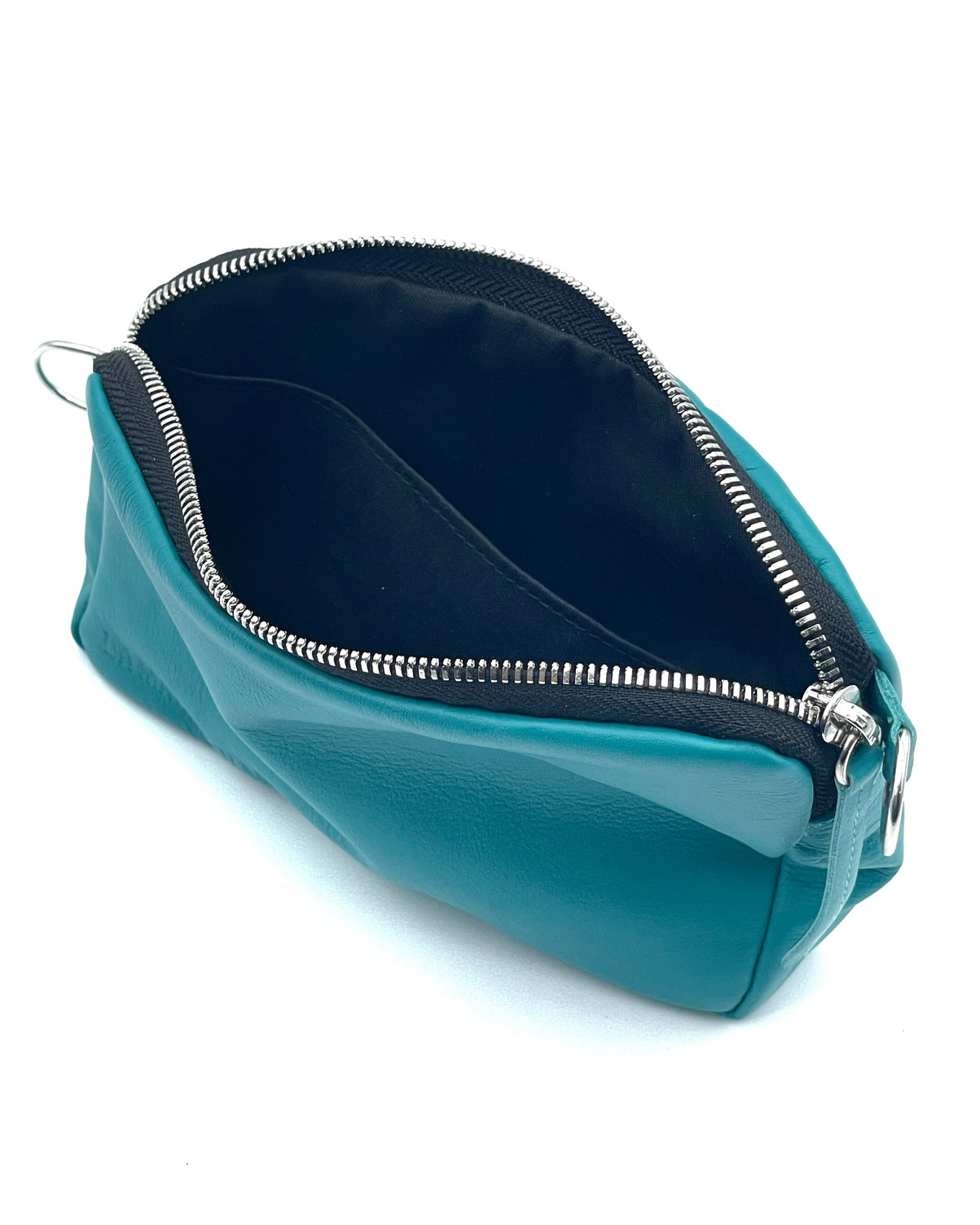 pochette in pelle con tasca comoda