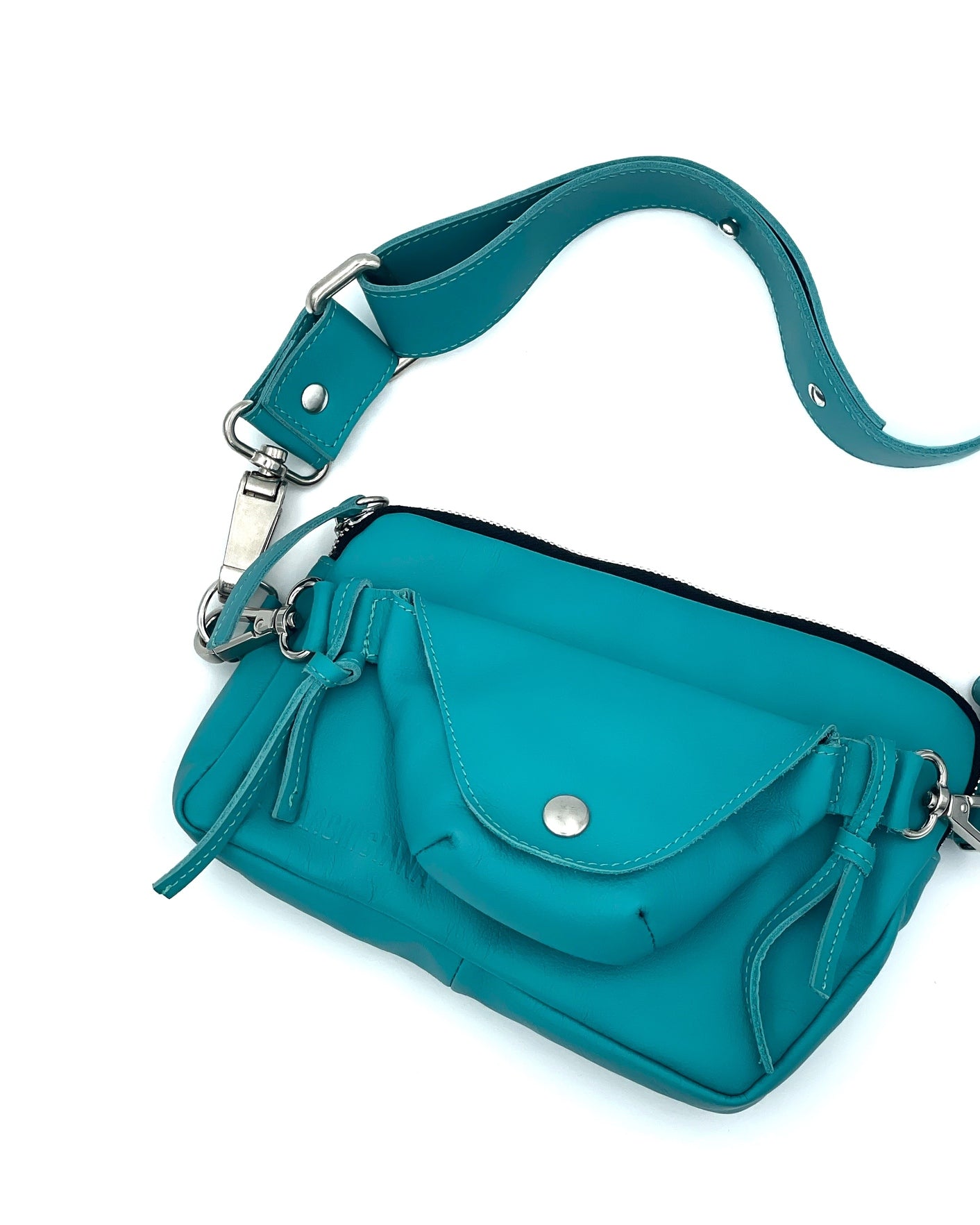 corbù marsupio tracolla in pelle tiffany