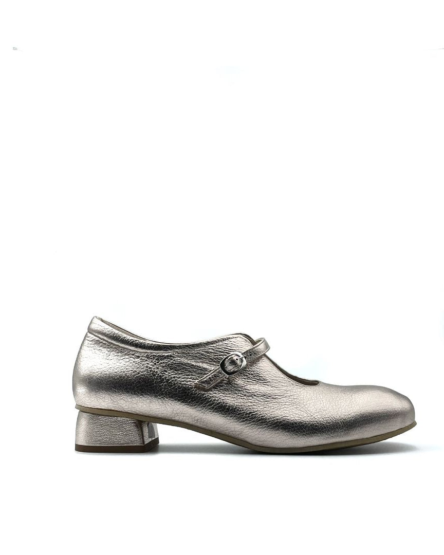 ballerine made in italy in pelle platino