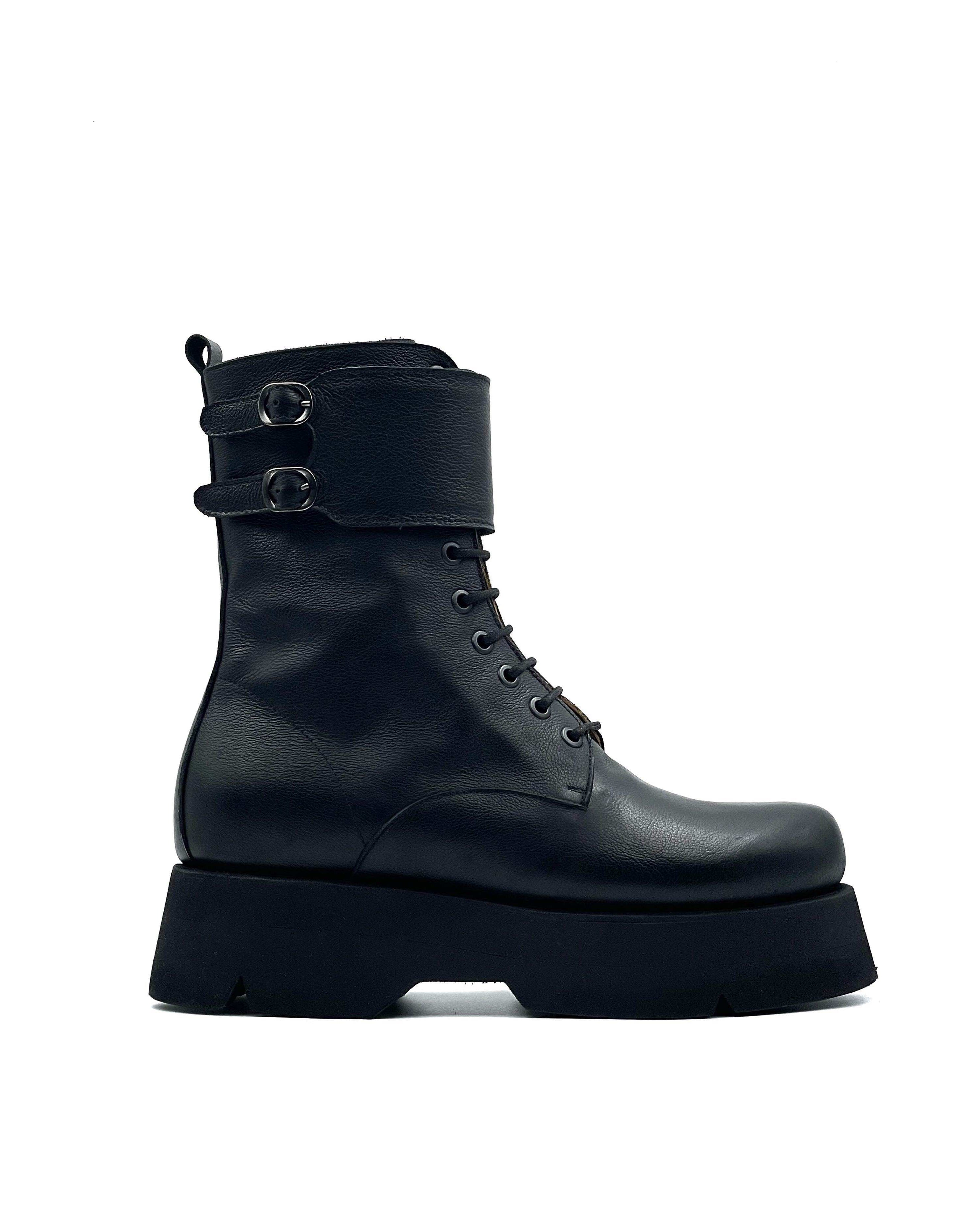 anfibio platform in pelle con suola vibram
