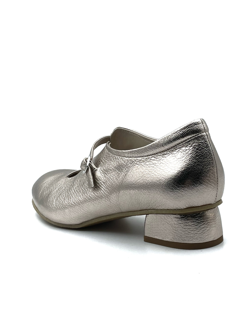 scarpe donna con tacco basso e cinturino in pelle