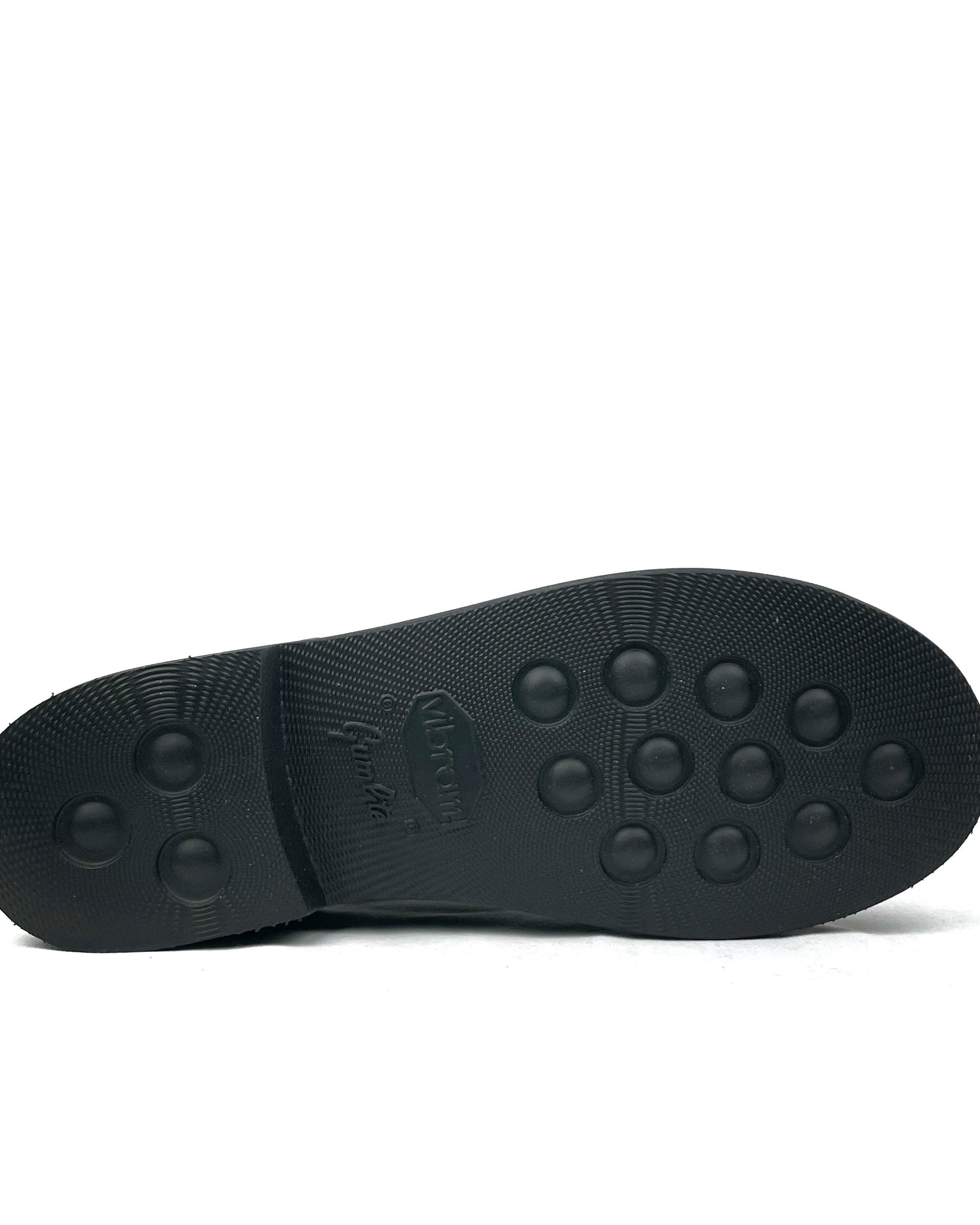 stringate donna in pelle con suola in gomma Vibram