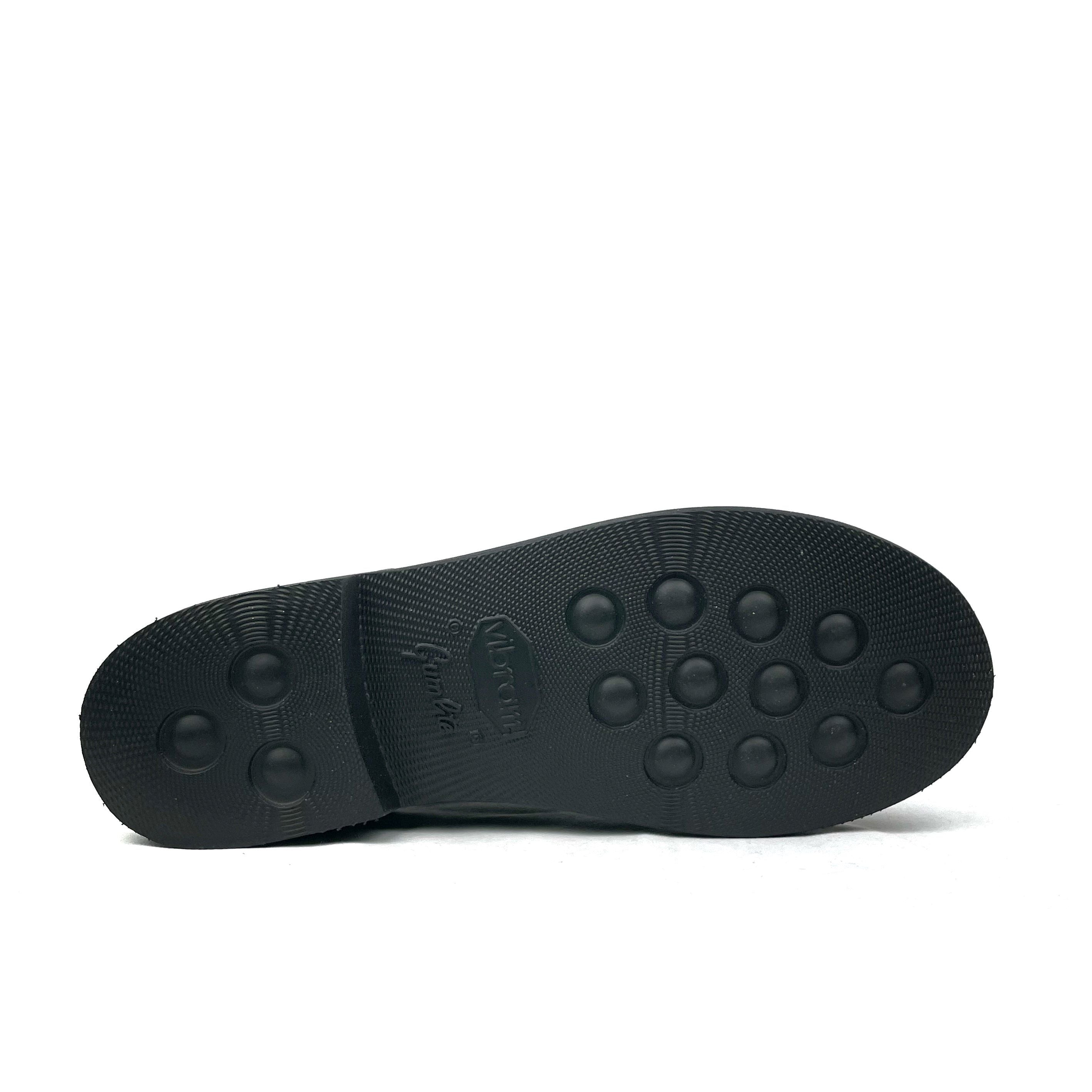 stringate donna in pelle con suola in gomma Vibram