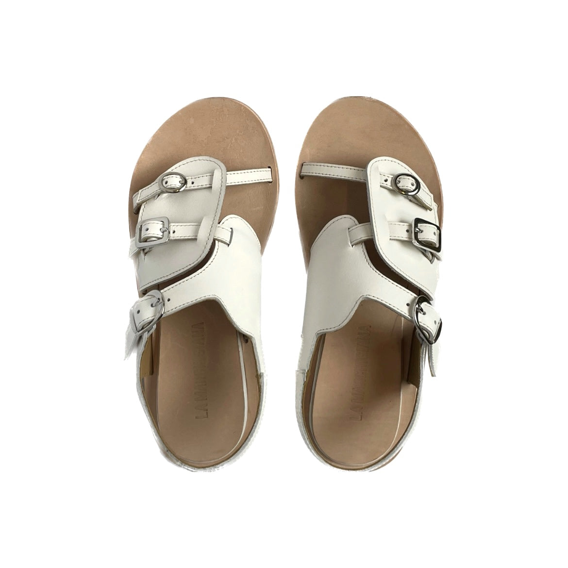 sandalo bianco mr ripley con fibbie regolabili calzata standard