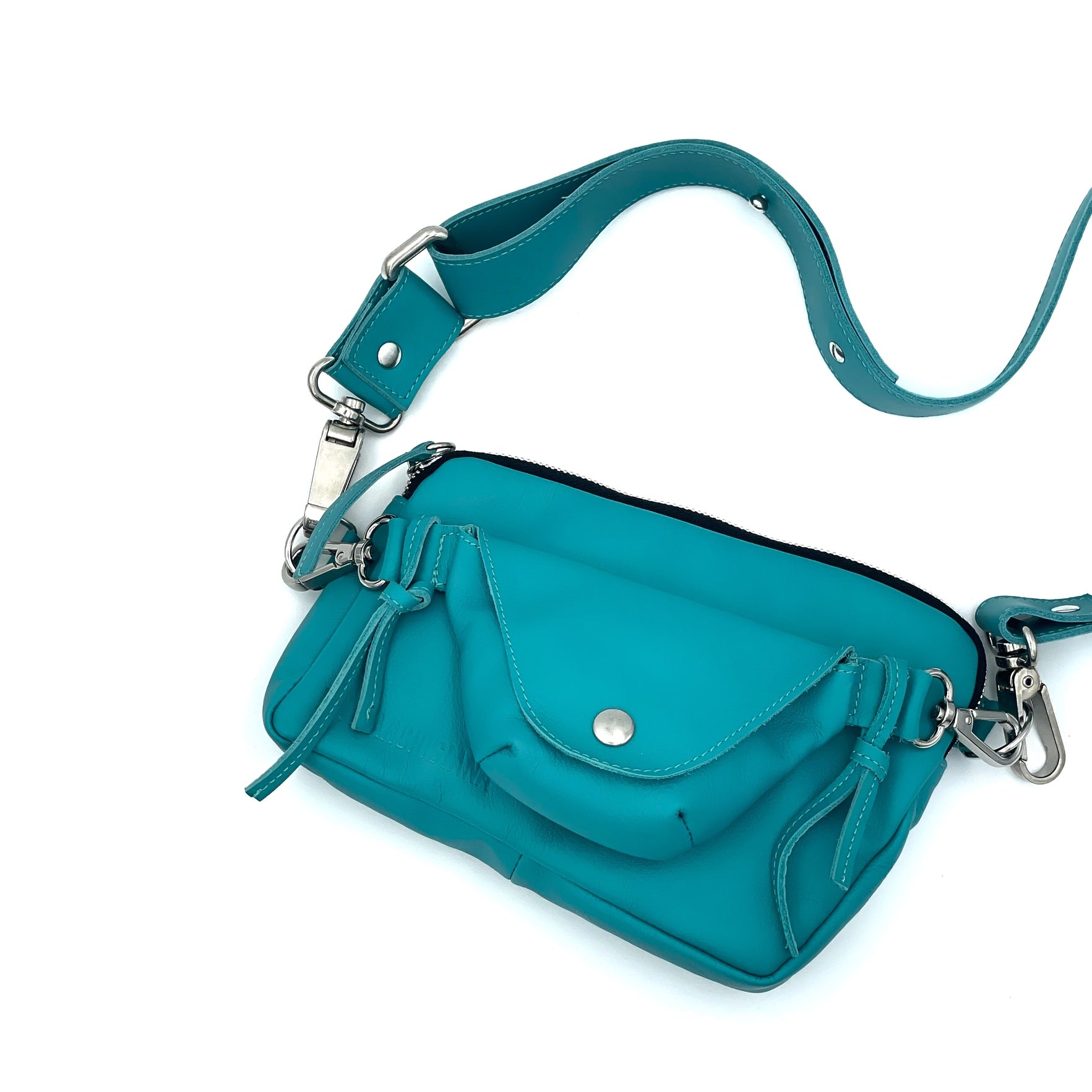 corbù marsupio tracolla in pelle tiffany